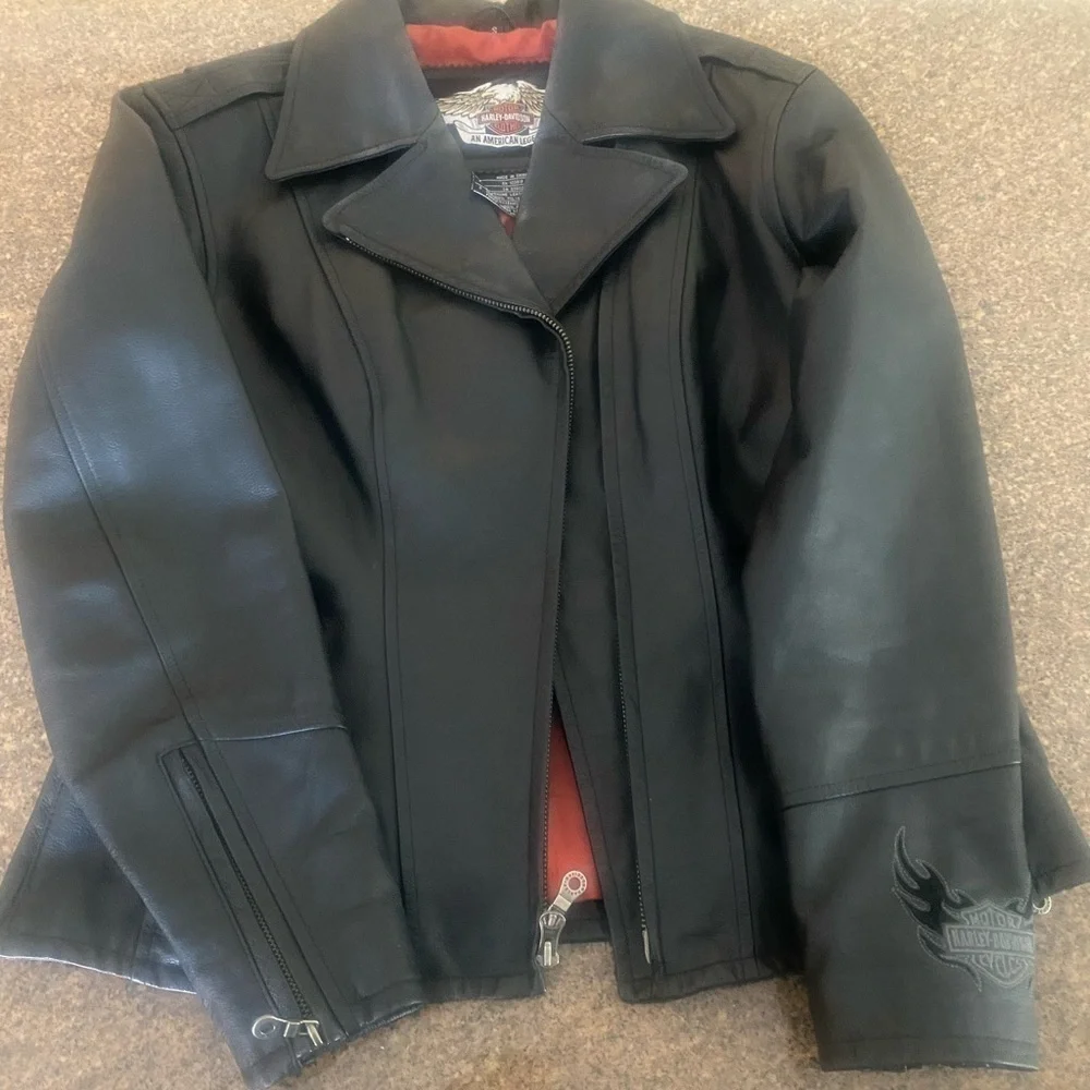 Harley Davidson Women’s Eagle Bling Leather Jacket​​​​​​​​​ - Picture 4 of 10